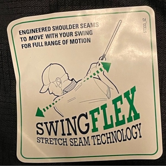 IZOD GOLF GRID POLO SHIRT MEN REGULAR CUT LOGO BLACK COLOR SHORT SLEEVE SIZE XL - Picture 9 of 13